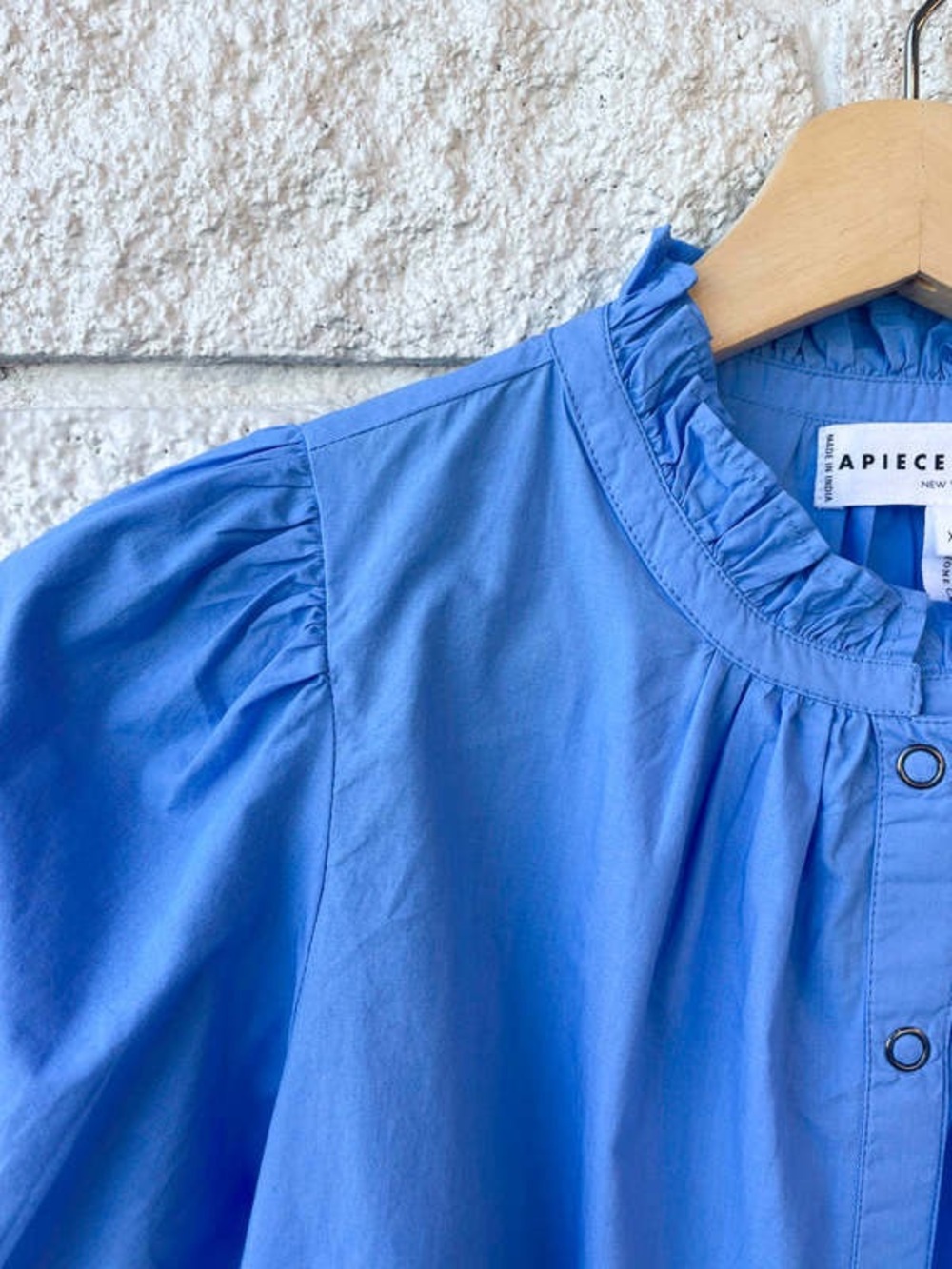 Apiece Apart Los Altos Top Oxford Blue Size M - Picture 4 of 7